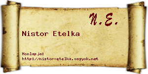Nistor Etelka névjegykártya