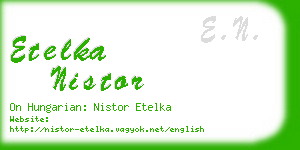 etelka nistor business card